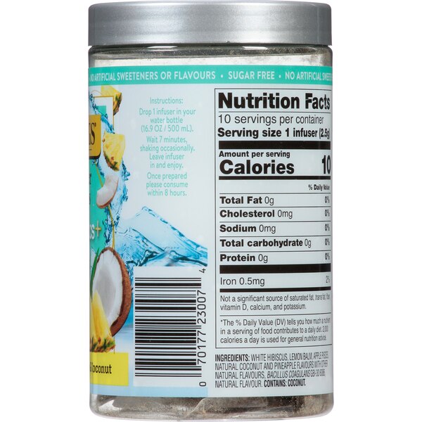 Twinings Superblends Probiotics+ Pineapple & Coconut Flavoured Infusers, 10 CT