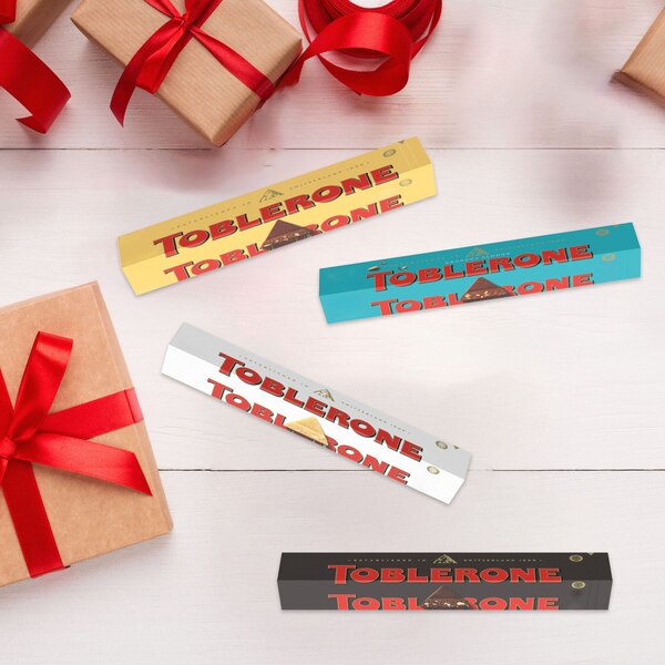 Toblerone, Milk Chocolate Bar with Salted Caramelized Almonds and Honey and Almond Nougat Bars, 3.52 oz