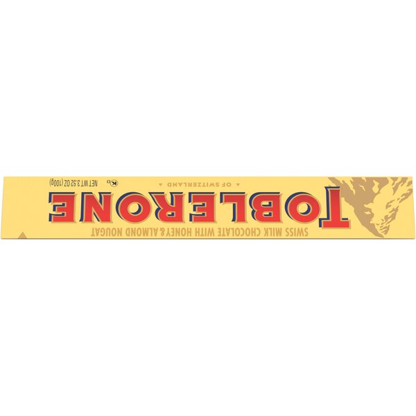 Toblerone Swiss Milk Chocolate Candy Bar with Honey and Almond Nougat, 3.52 oz