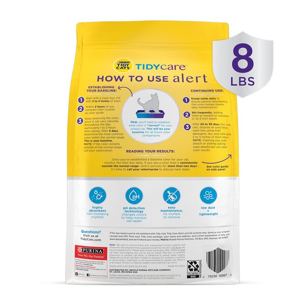 Purina Tidy Cats Care Alert Health Monitoring Litter, 8 lb