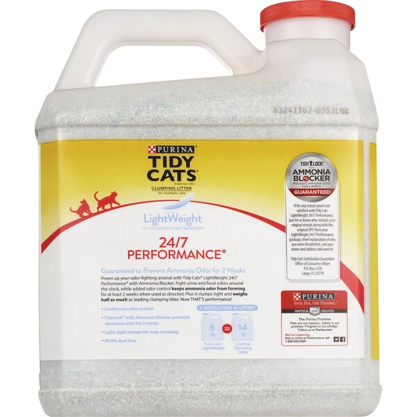 Tidy Cats Clumping Litter for Multiple Cats, 96 oz
