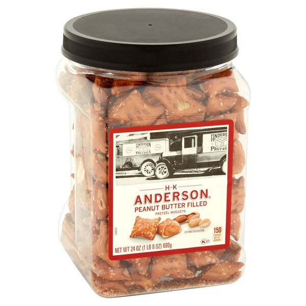 H.K. Anderson Peanut Butter Filled Pretzel Barrel, 24 oz
