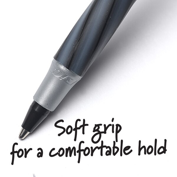 BIC Round Stic Grip Xtra Comfort Ballpoint Pens, 8 CT
