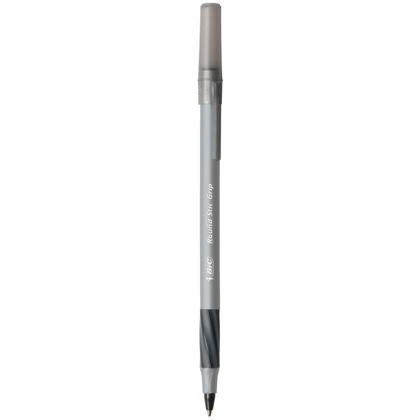 BIC Round Stic Grip Xtra Comfort Ballpoint Pens, 8 CT