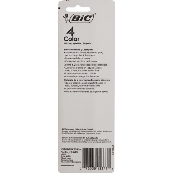 BIC 4-Color Fashion Ballpoint Pens, 2 ct