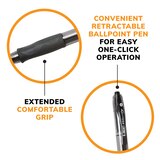 BIC Glide Bold Retractable Ballpoint Pens, 1.6mm Point, Black, 2 ct, thumbnail image