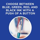 BIC 4-Color Shine Retractable Ball Pen, Medium Point (1.0mm), 2 ct, thumbnail image