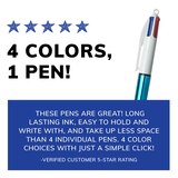 BIC 4-Color Shine Retractable Ball Pen, Medium Point (1.0mm), 2 ct, thumbnail image