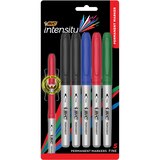 BIC Intensity Permanent Markers, Assorted Colors, Fine Point, 5 ct, thumbnail image