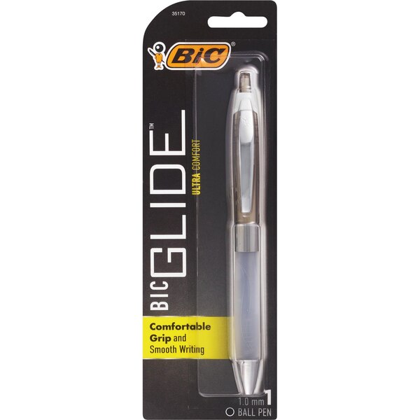 BIC Glide Ultra Comfort  1mm Ball Pen, Assorted Colors, 1 ct