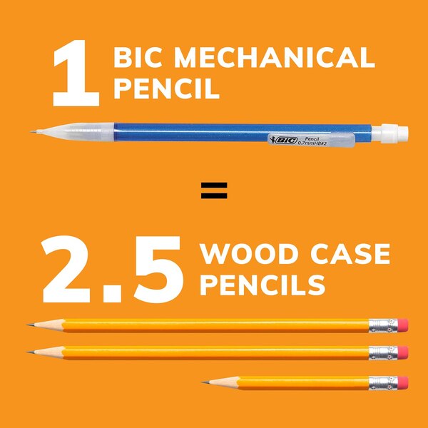 BIC Xtra-Sparkle Number 2 Mechanical Pencils with Erasers, 24 ct