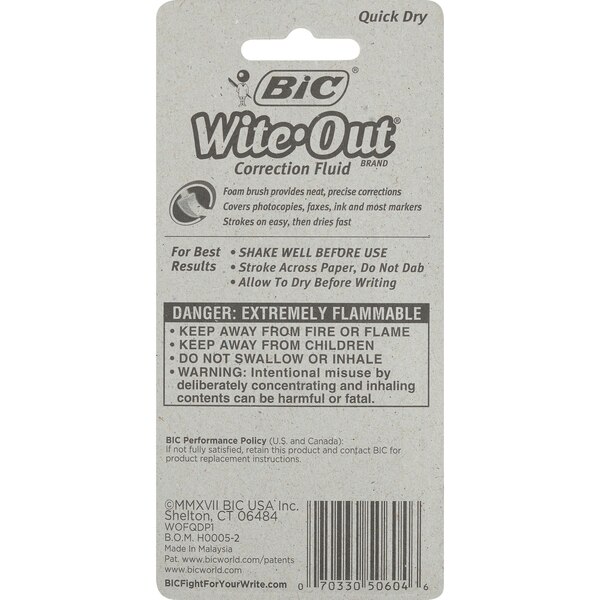 BIC Wite-Out Brand Quick Dry Correction Fluid