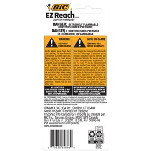 BIC EZ Reach Candle Lighters, The Ultimate Lighter with Extended Wand for Grills and Firepits (1.45-inch), Long Neck Lighter, Assorted Colors,