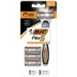Bic Hybrid Flex 5 Blades Titanium Razor, 3 CT, thumbnail image