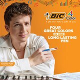 BIC 4-Color Medium/Fine Point Ball Pen Set, Assorted Ink, 1 ct, thumbnail image
