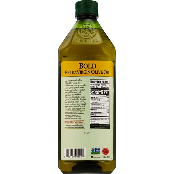 Pompeian Bold Spanish Extra Virgin Olive Oil, 33.4 OZ