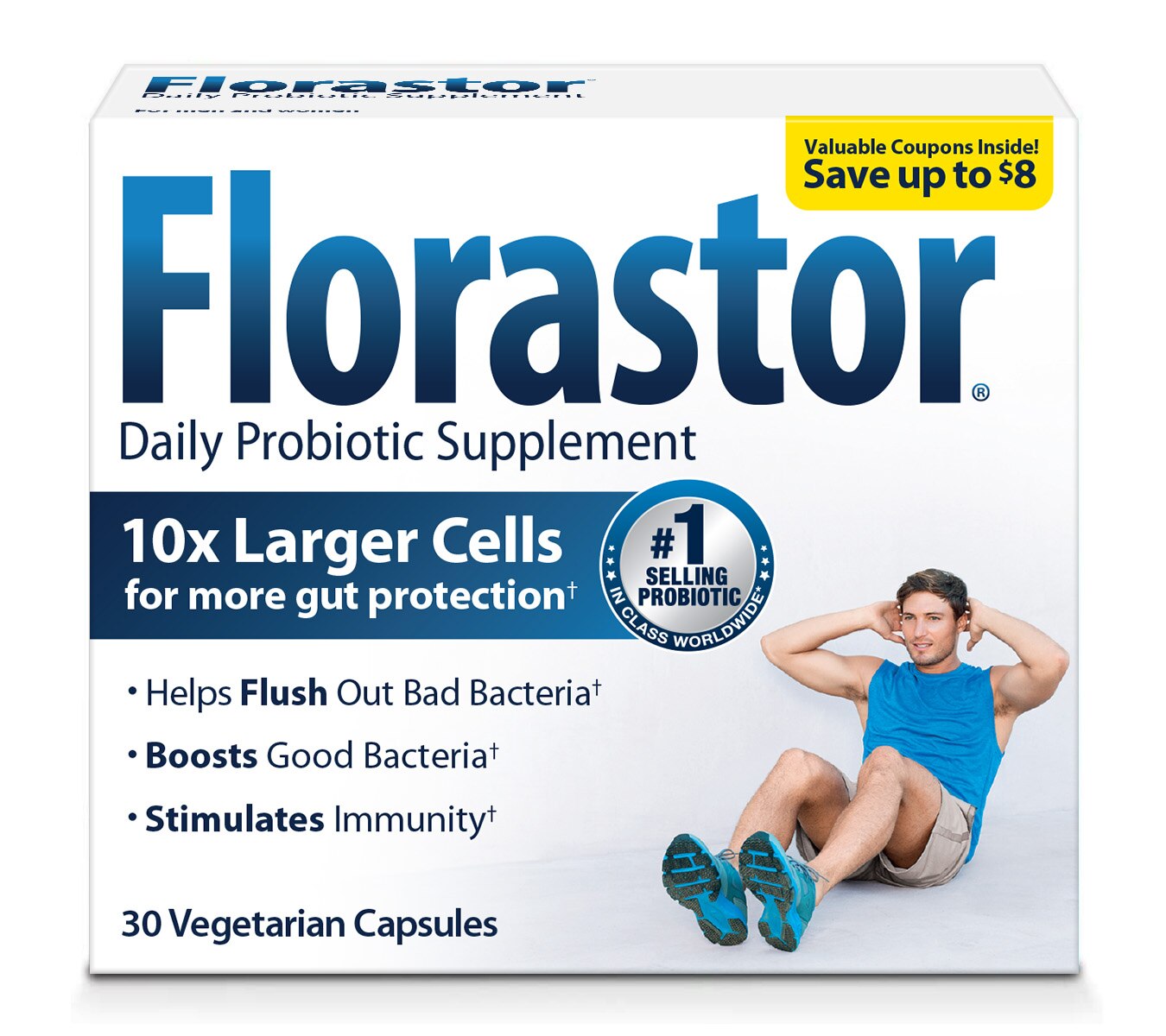 Florastor, Daily Probiotic Supplement Vegetarian Capsules
