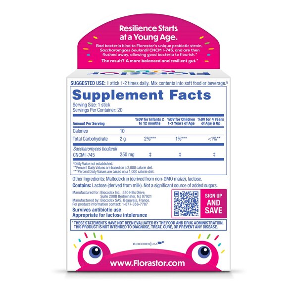 Florastor Kids Probiotic Packets, 20 CT