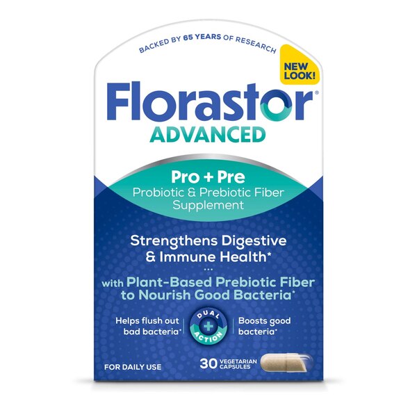 Florastor Select Daily Probiotic and Prebiotic Supplement Capsules