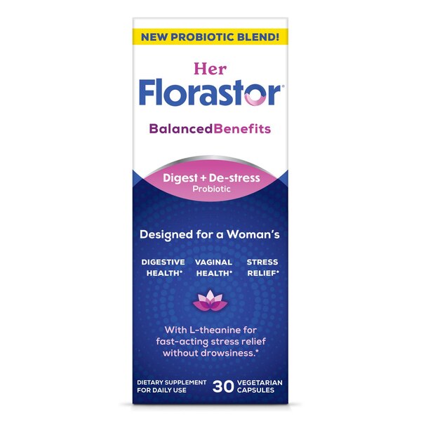 Florastor Her Digest + De-stress Probiotic 30 CT