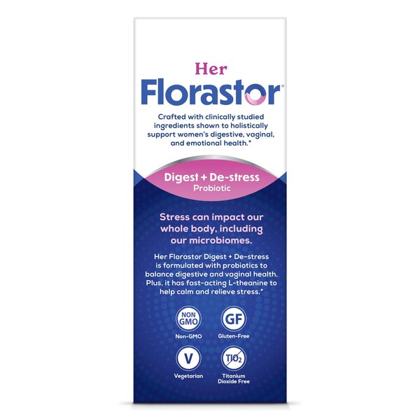 Florastor Her Digest + De-stress Probiotic 30 CT