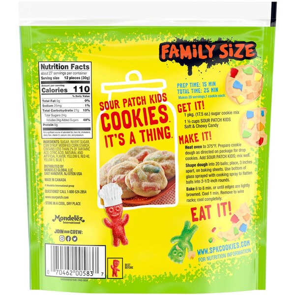 Sour Patch Kids, Family Size Bag, 1.8 Lbs