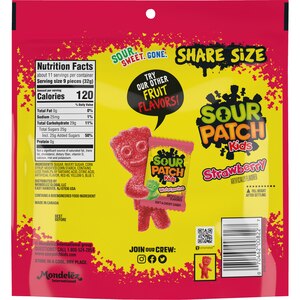 Sour Patch Kids Original Soft & Chewy Candy, Share Size Resealable Bag, 12 oz
