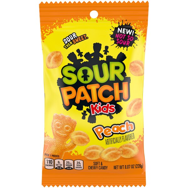 Sour Patch Kids, Peach Soft & Chewy Candy, 8.07 oz
