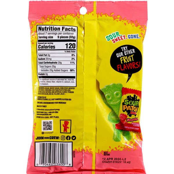 Sour Patch Watermelon Soft & Chewy Candy, 8 oz