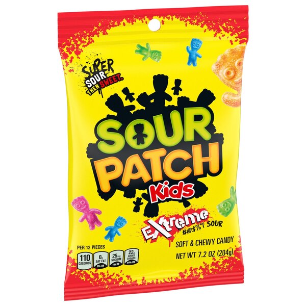 Sour Patch Kids, Extreme Sour Soft & Chewy Candy, 7.2 oz