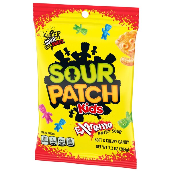 Sour Patch Kids, Extreme Sour Soft & Chewy Candy, 7.2 oz