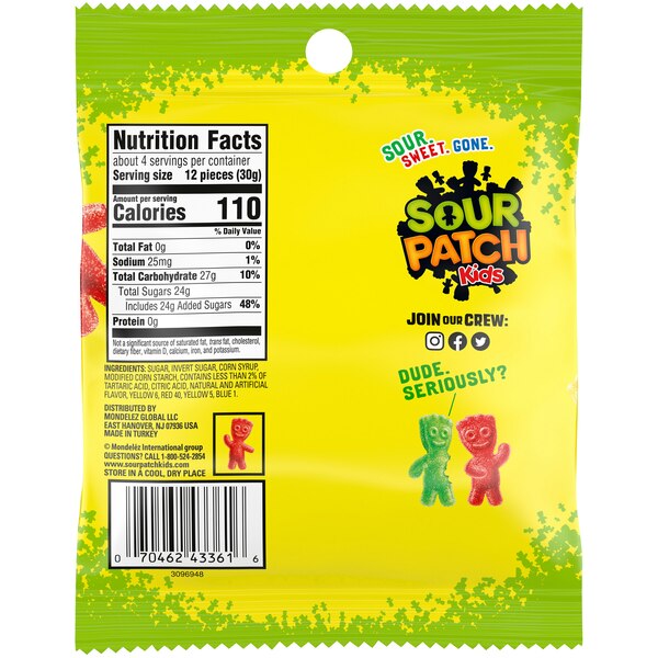 Sour Patch Kids Original Soft & Chewy Candy