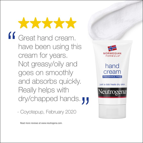 Neutrogena Norwegian Formula Dry Hand Cream, Fragrance-Free, 2 OZ