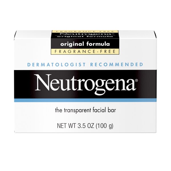 Neutrogena Original - Barra de limpieza facial suave, sin fragancia, 3.5 oz