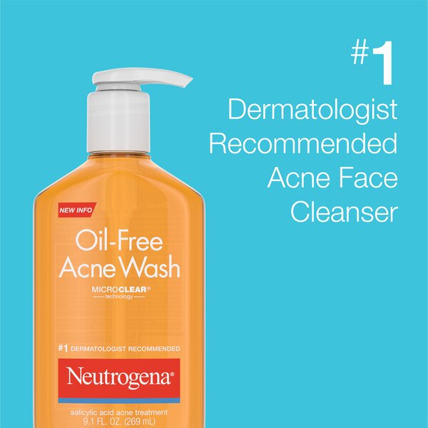 Neutrogena Oil-Free Salicylic Acid Acne Fighting Face Wash, 9.1 OZ