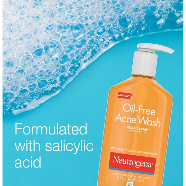 Neutrogena Oil-Free Salicylic Acid Acne Fighting Face Wash, 9.1 OZ