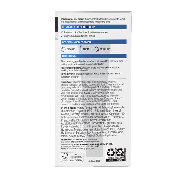 Neutrogena Rapid Wrinkle Repair Anti-Wrinkle Eye Cream, 0.5 OZ