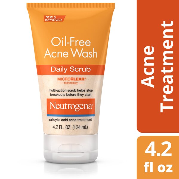 Neutrogena Oil-Free Acne Face Scrub with 2% Salicylic Acid, 4.2 OZ