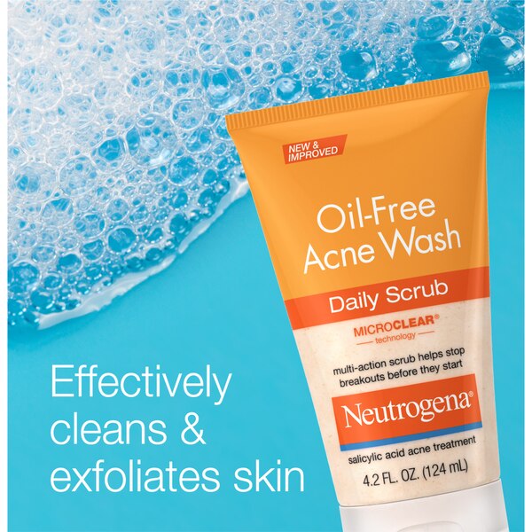 Neutrogena Oil-Free Acne Face Scrub with 2% Salicylic Acid, 4.2 OZ