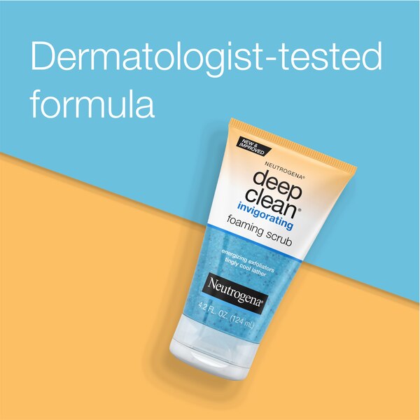 Neutrogena Deep Clean Invigorating Foaming Gel Face Scrub, 4.2 OZ
