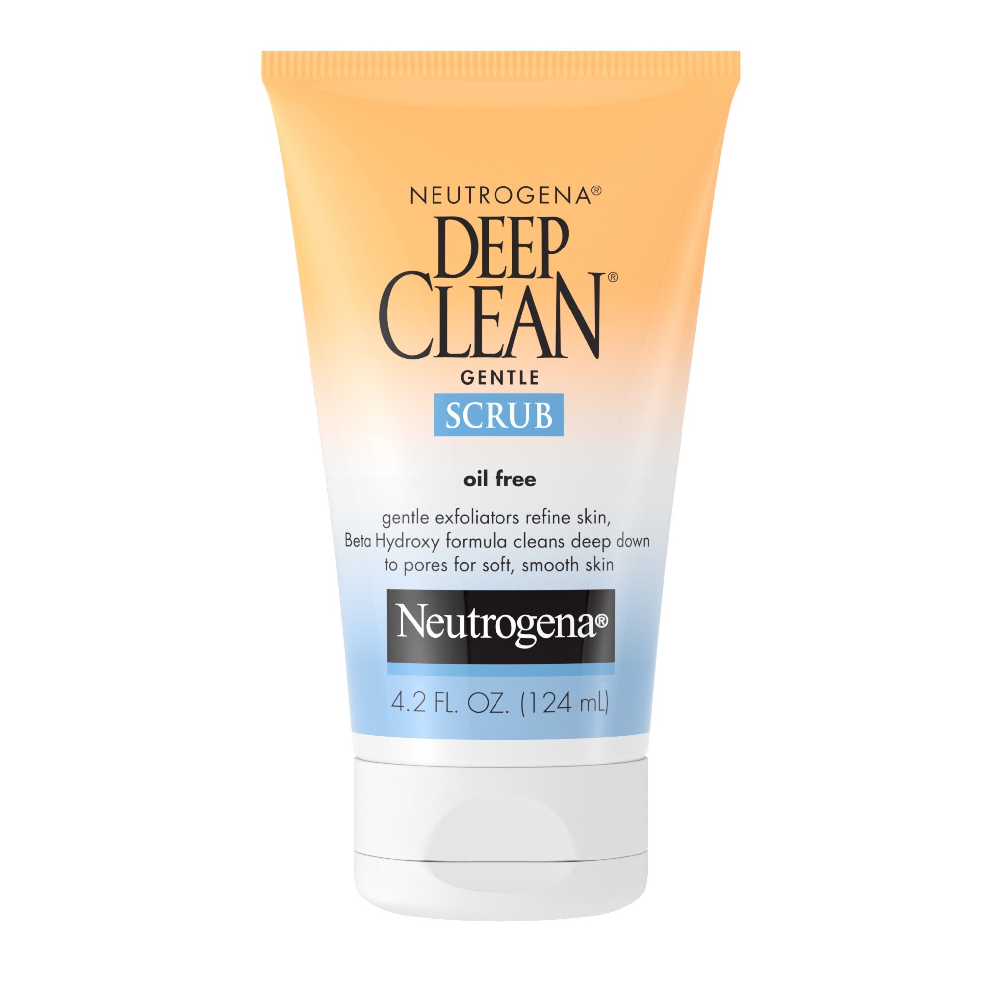 Neutrogena Deep Clean - Exfoliante facial suave, limpiador sin aceite, 4.2 OZ