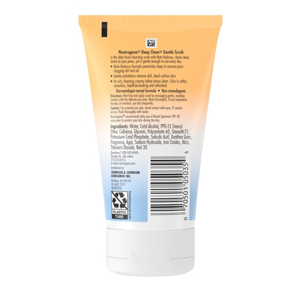 Neutrogena Deep Clean Gentle Facial Scrub, Oil free Cleanser 4.2 OZ