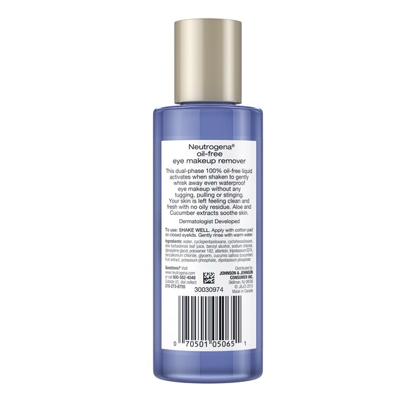 Neutrogena Oil-Free Liquid Eye Makeup Remover Solution, 5.5 OZ