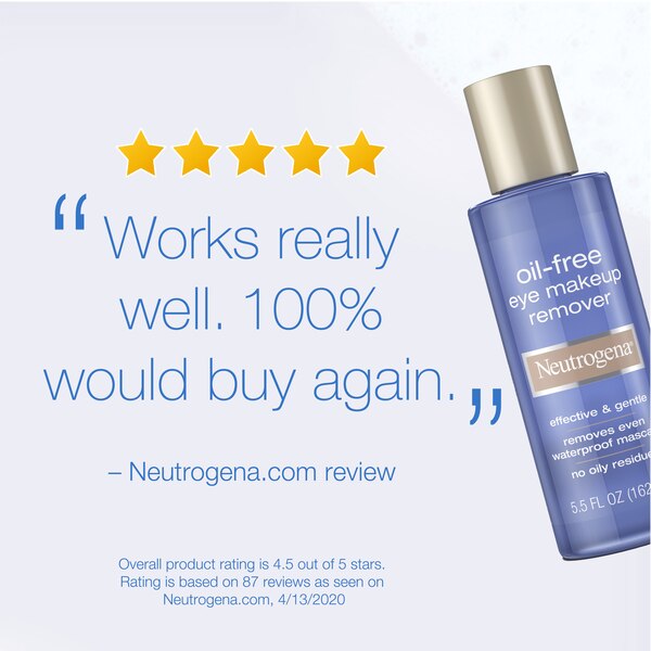Neutrogena Oil-Free Liquid Eye Makeup Remover Solution, 5.5 OZ
