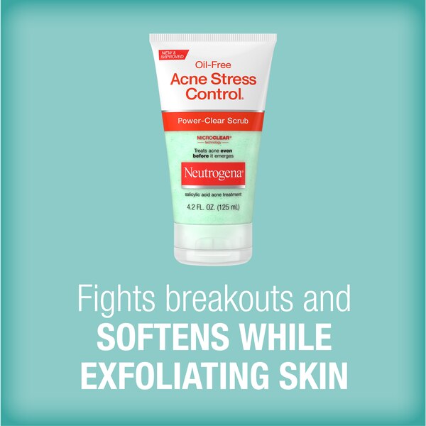 Neutrogena Oil-Free Acne Stress Control Power-Clear Scrub, 4.2 OZ
