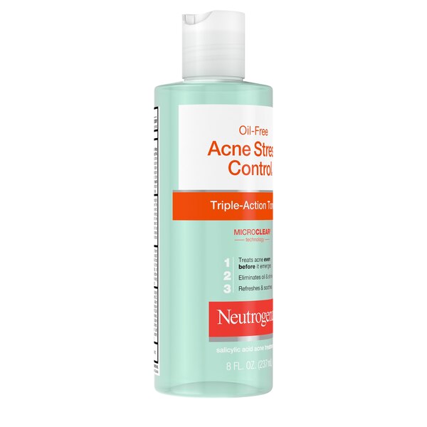 Neutrogena Oil-Free Acne Stress Control Triple-Action Toner, 8 OZ