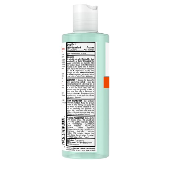 Neutrogena Oil-Free Acne Stress Control Triple-Action Toner, 8 OZ