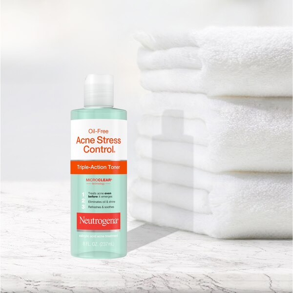 Neutrogena Oil-Free Acne Stress Control Triple-Action Toner, 8 OZ