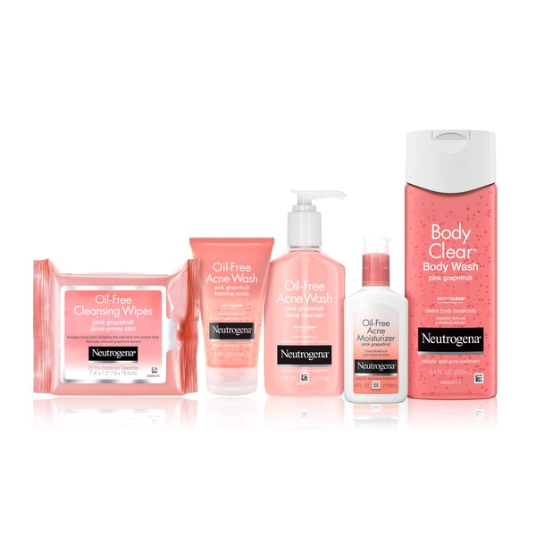 Neutrogena Oil-Free Pink Grapefruit Acne Facial Cleanser, 6 OZ