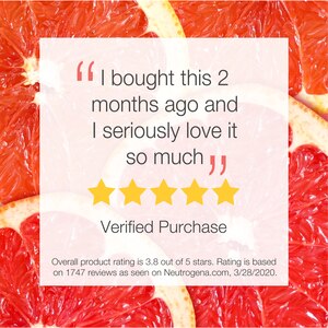 Neutrogena Oil-Free Pink Grapefruit Acne Facial Cleanser, 6 OZ